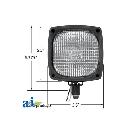 A & I Products Lamp Assembly; Halogen, Flood 8" x5.3" x6" A-28A446